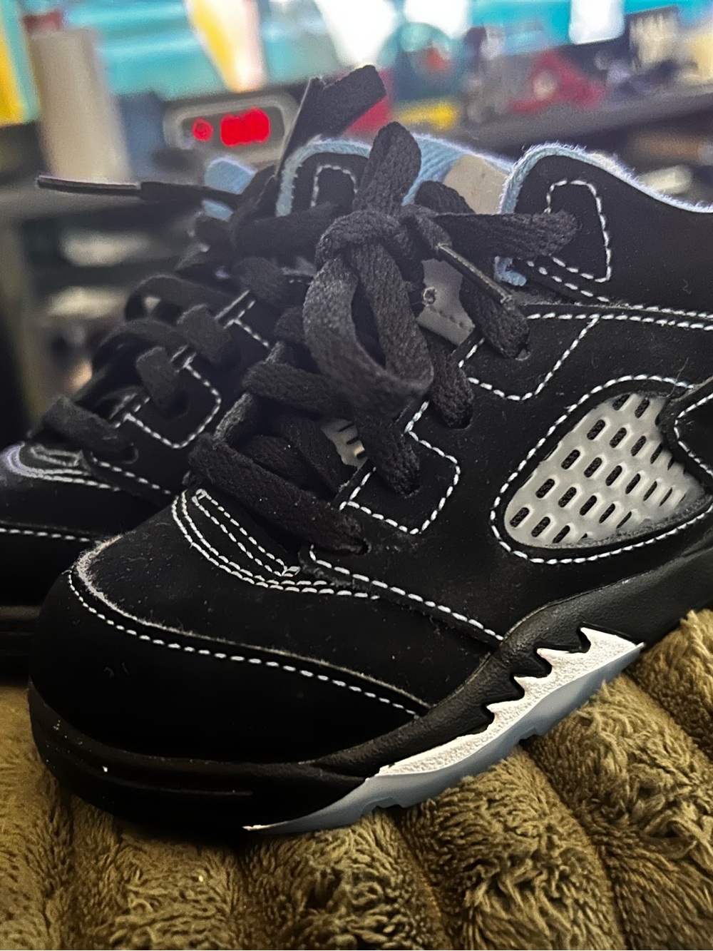 Jordan Kids Black and Gray Retro-Style Sneakers